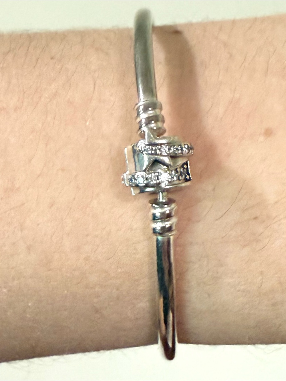 Pandora Moments Limited Edition Shooting Star Bangle Bracelet Sterling Silver - Picture 6 of 9